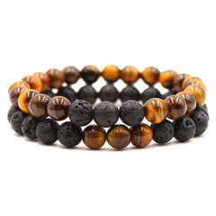 Caiyao lava rock diffuser bracelet in yellow for aromatherapy on the go
