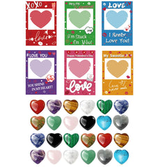 CAKKA Valentines heart-shaped crystal gemstone perfect for kids classroom exchanges and party favors