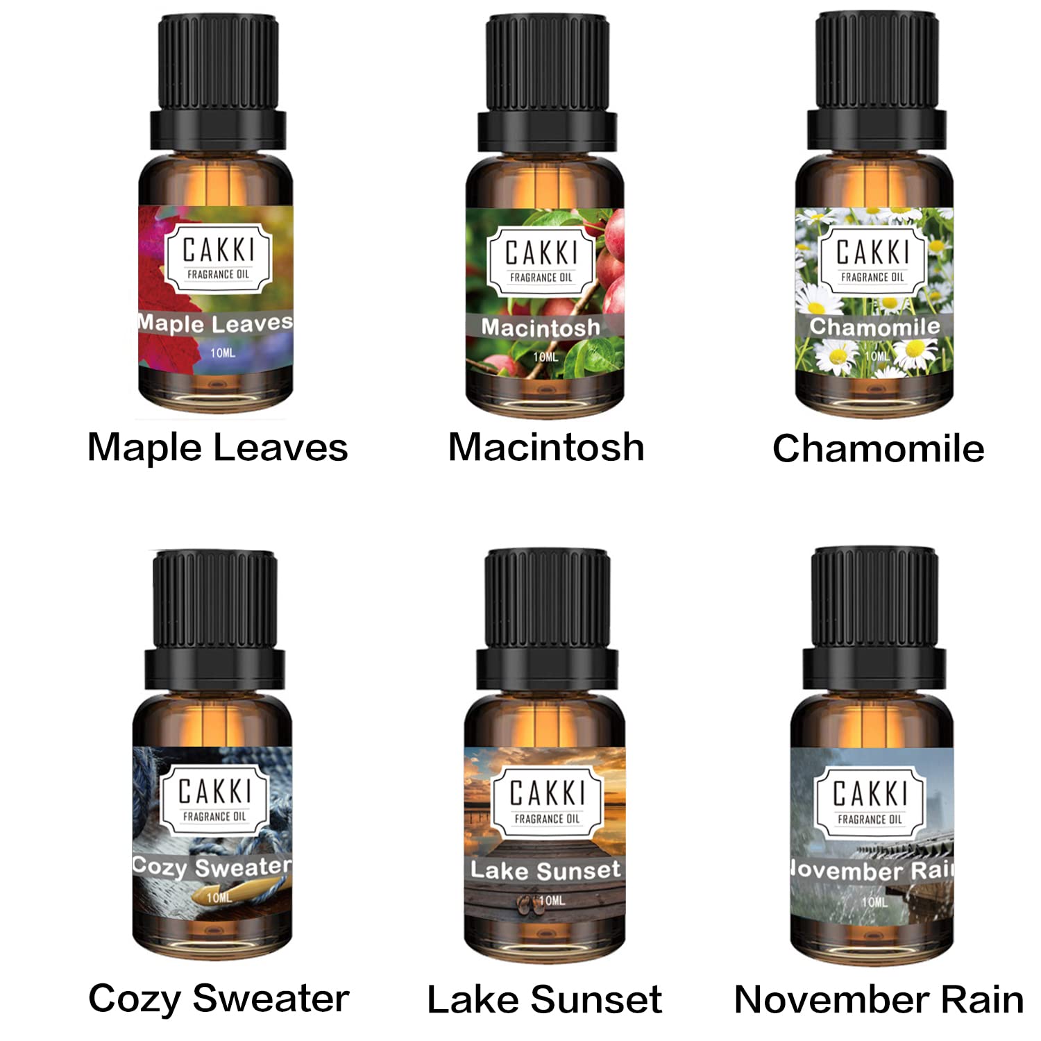 CAKKI Autumn Macintosh 10ml bottle for candles and diffusers, enhancing warm seasonal vibes