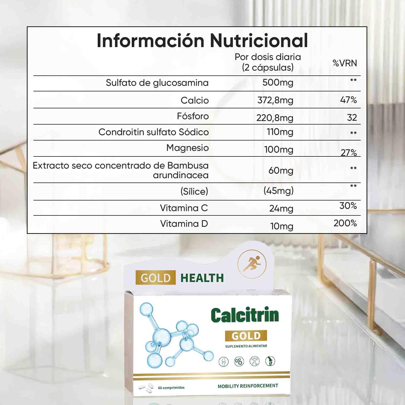 CALCITRIN GOLD clean-label design communicates simplicity and trust.
