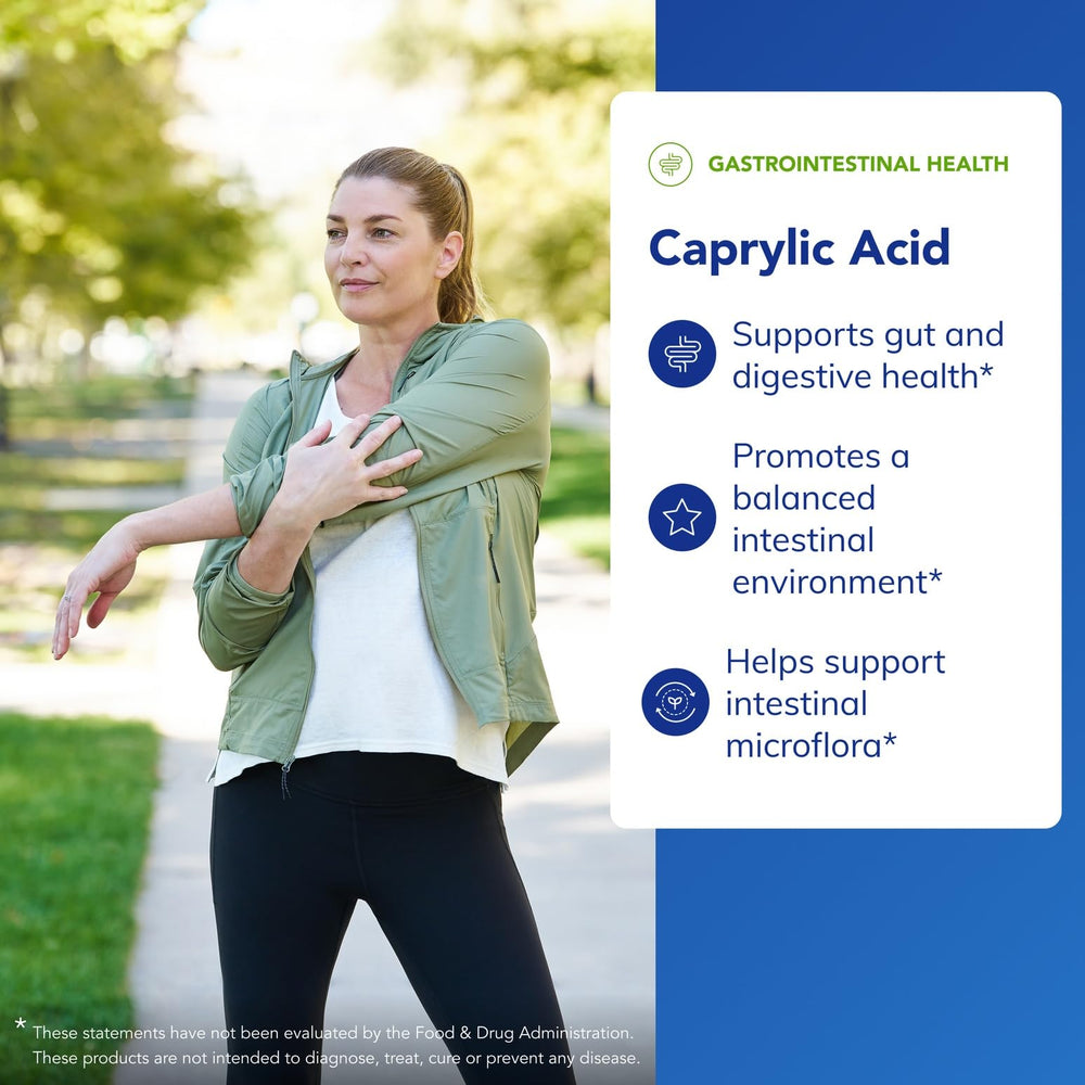 Calcium magnesium caprylates dispersion visualizes buffered release and gradual GI nourishment.