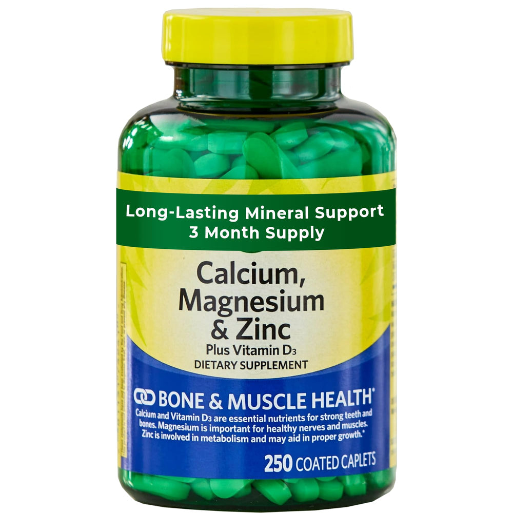 Calcium Magnesium Zinc Plus Vitamin D3 gluten-free label on pack.