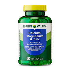 Calcium Magnesium Zinc with Vitamin D3 bottle front for daily mineral support.
