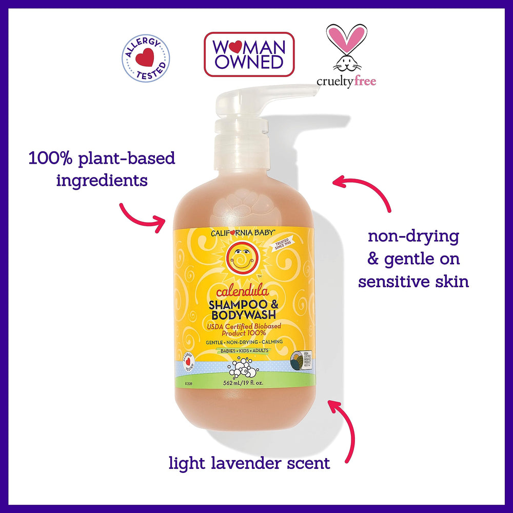 Calendula and aloe extract highlight a soothing plant-based formula from California Baby.