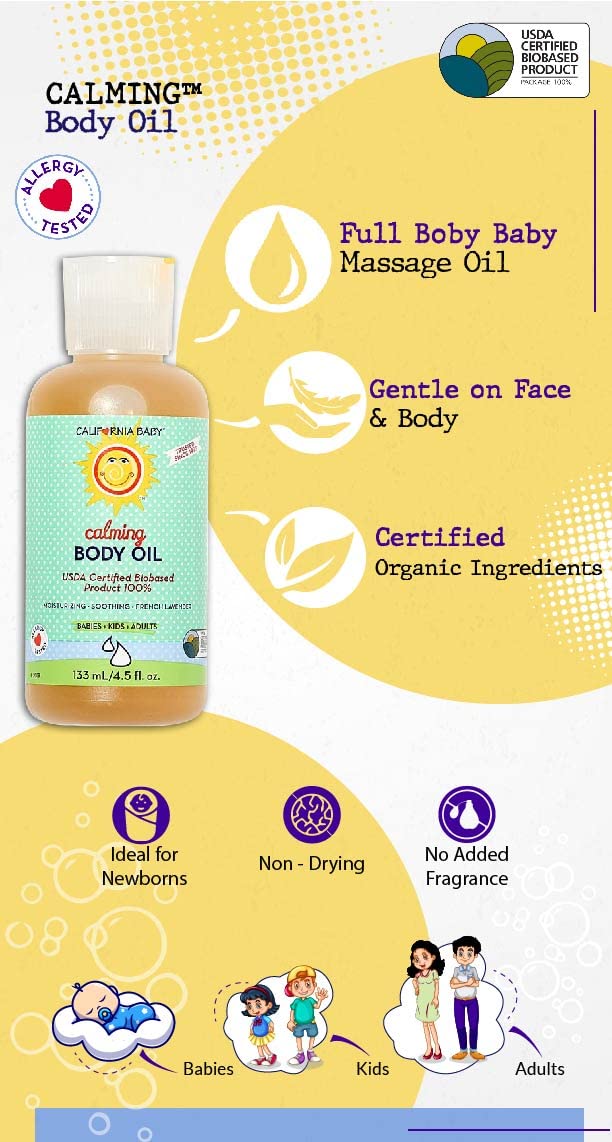Gentle care for newborn skin with California Baby Lavender Massage Oil