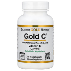 California Gold Nutrition C Vitamin C 1000 mg bottle with veggie capsules for daily use