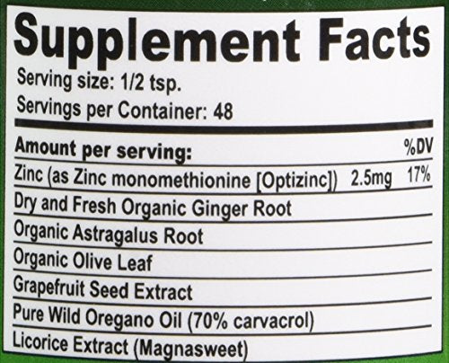California Natural Immunity Shots label featuring OptiZinc for daily immune support