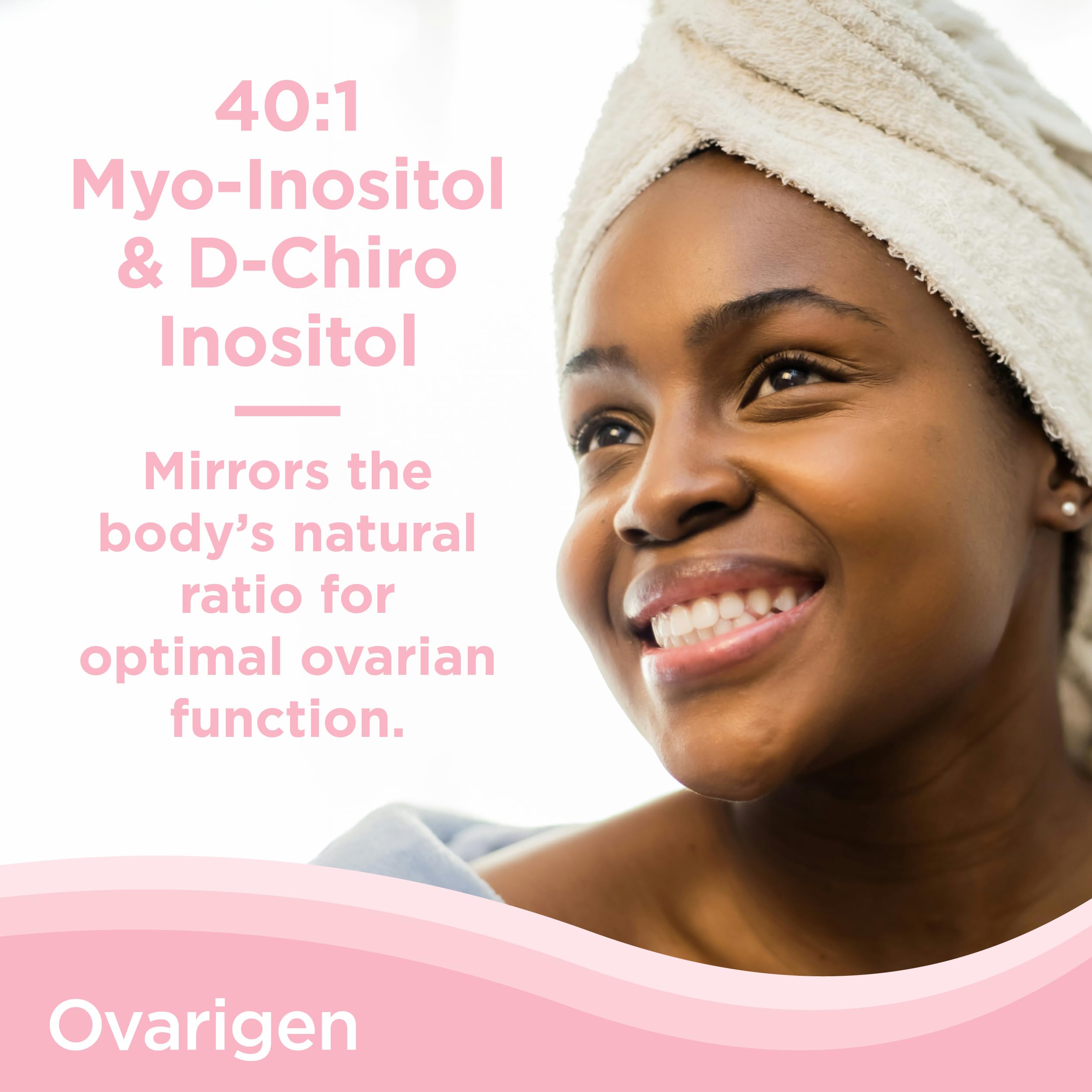 Close-up of CalmCo Ovarigen label highlighting the 40:1 ratio.