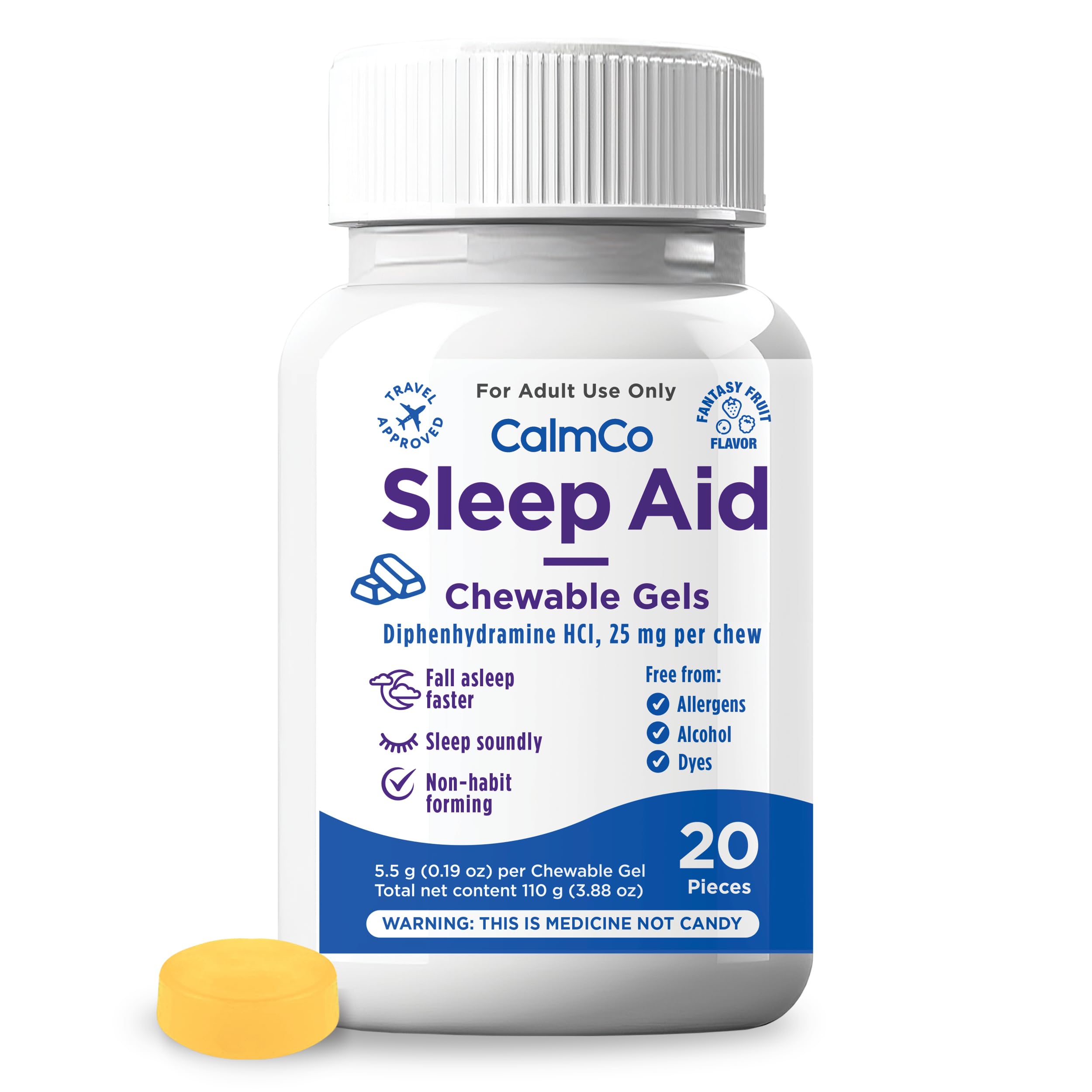 CalmCo Sleep Aid Gummies hero image illustrating easy bedtime support for calmer nights.