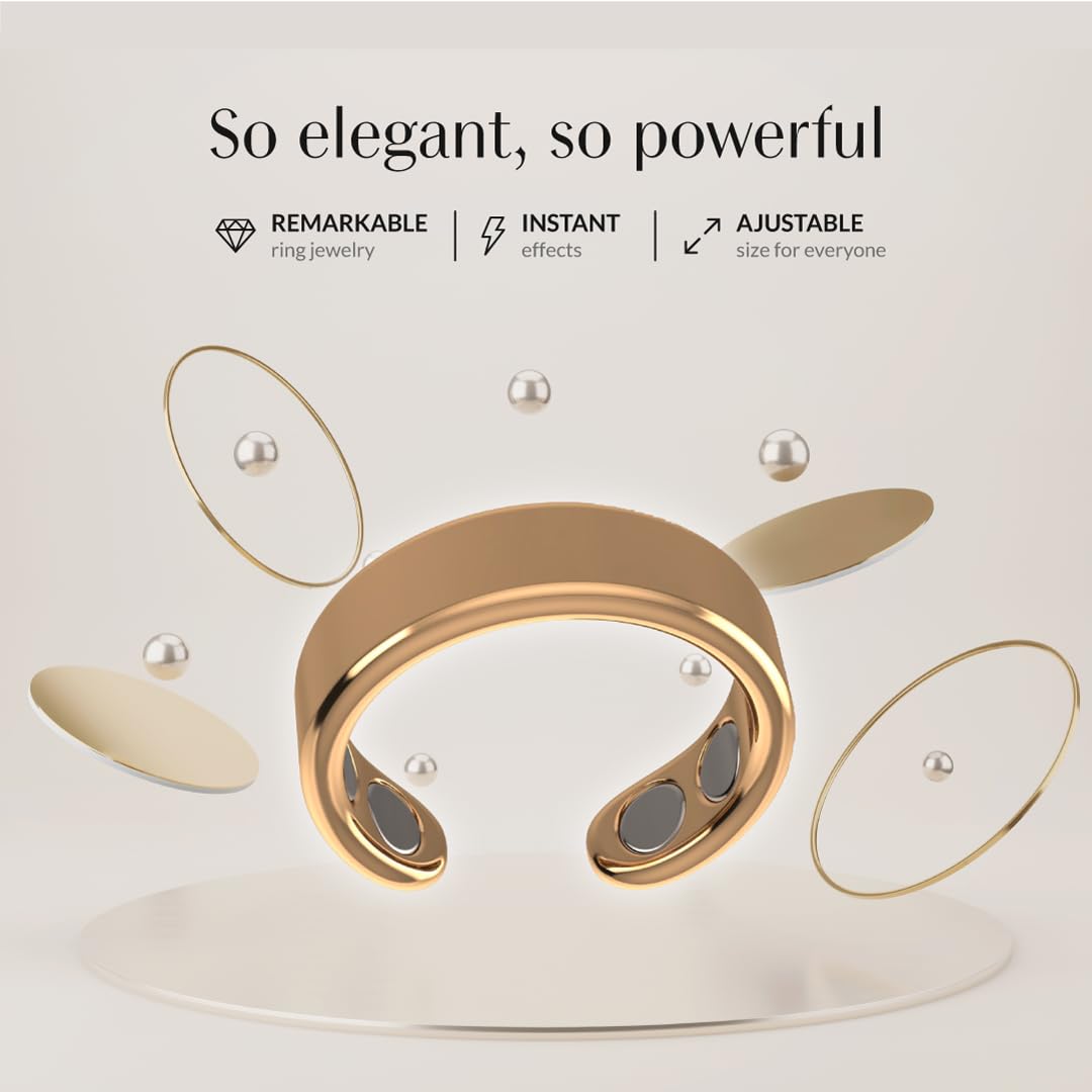 CALMI built-in magnets ring for discreet wearable magnetic field exploration.
