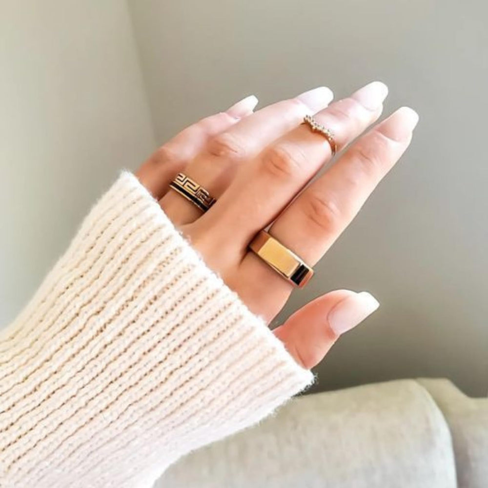 CALMI water-resistant ring ready for rain or sweat during activities.