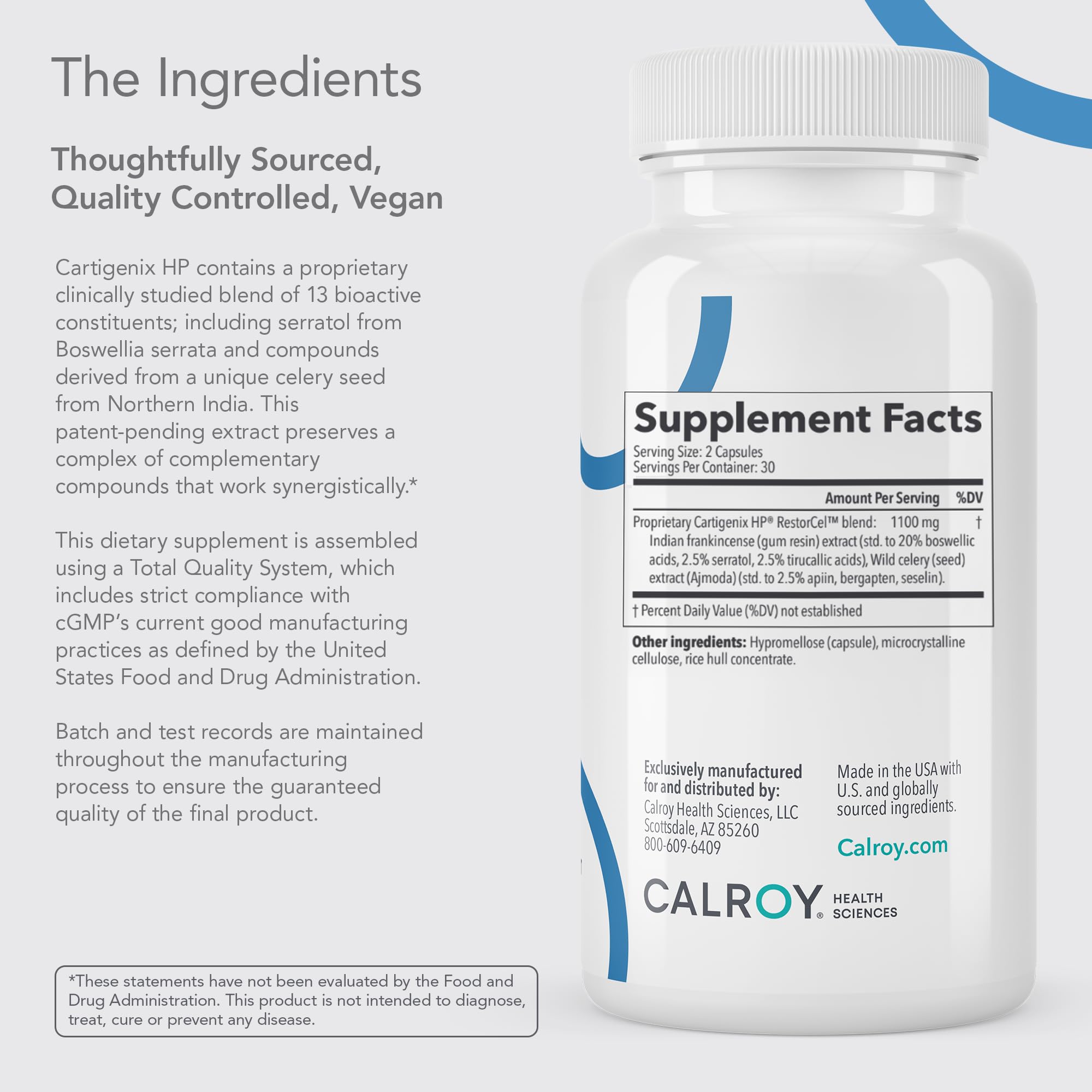 Cartigenix HP bottle shown for morning and evening daily routine.