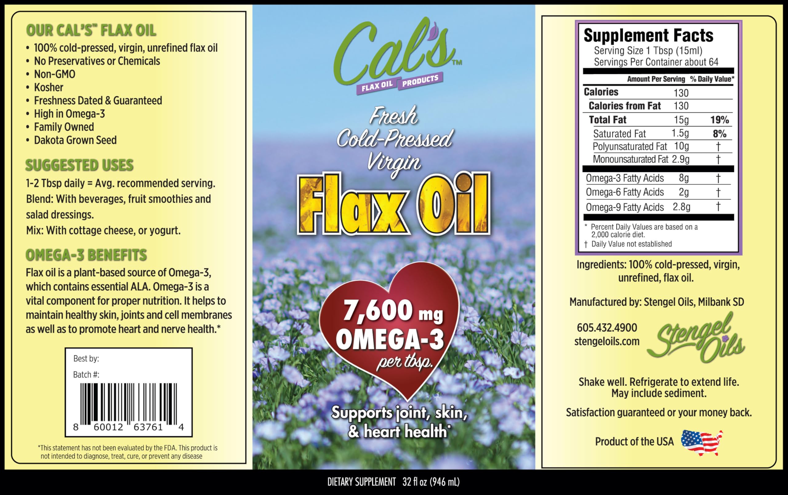 Cal's Flax Oil pet-use Sammy's Coat reference for pets