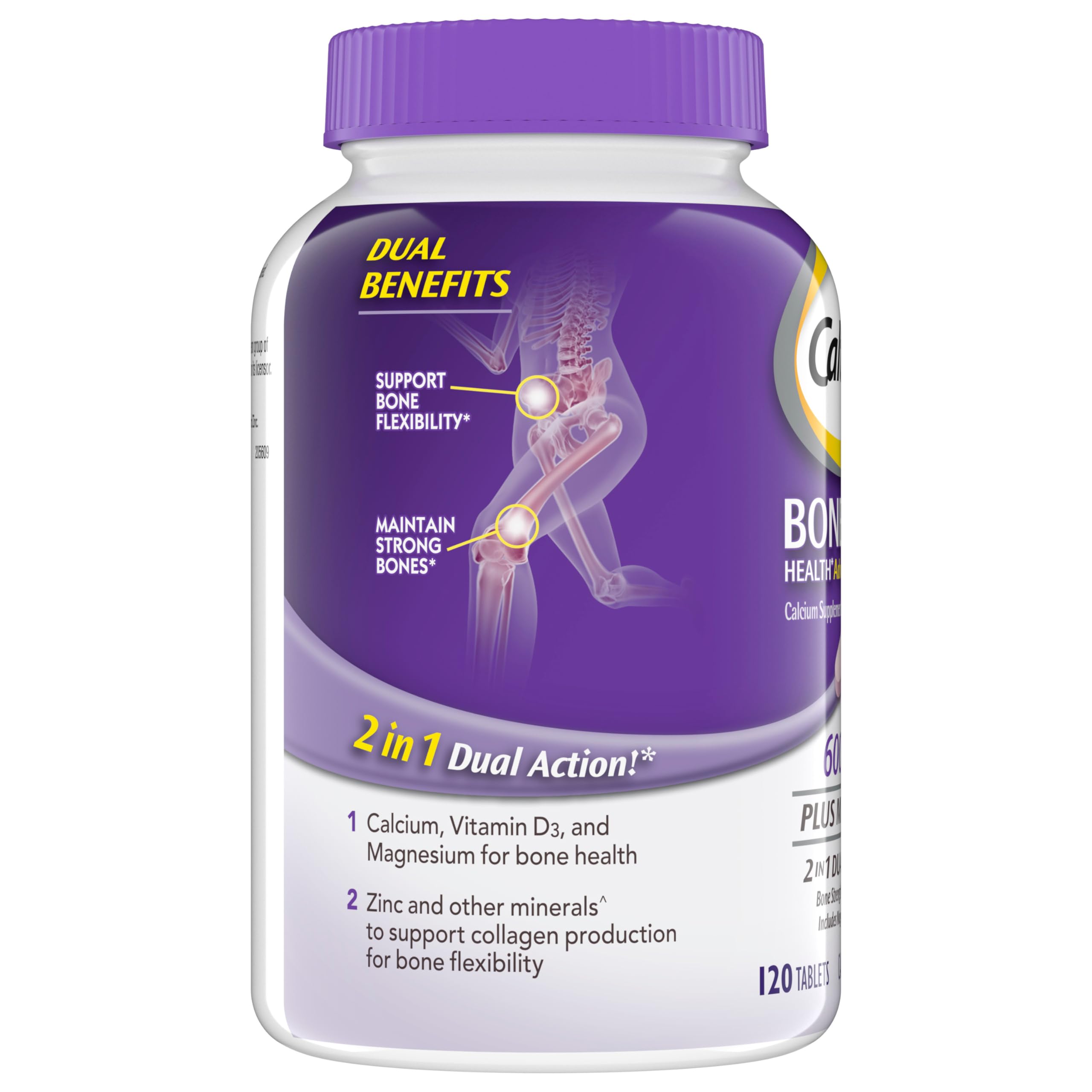 Caltrate 600 mg calcium tablet closeup reinforces strong bone foundation