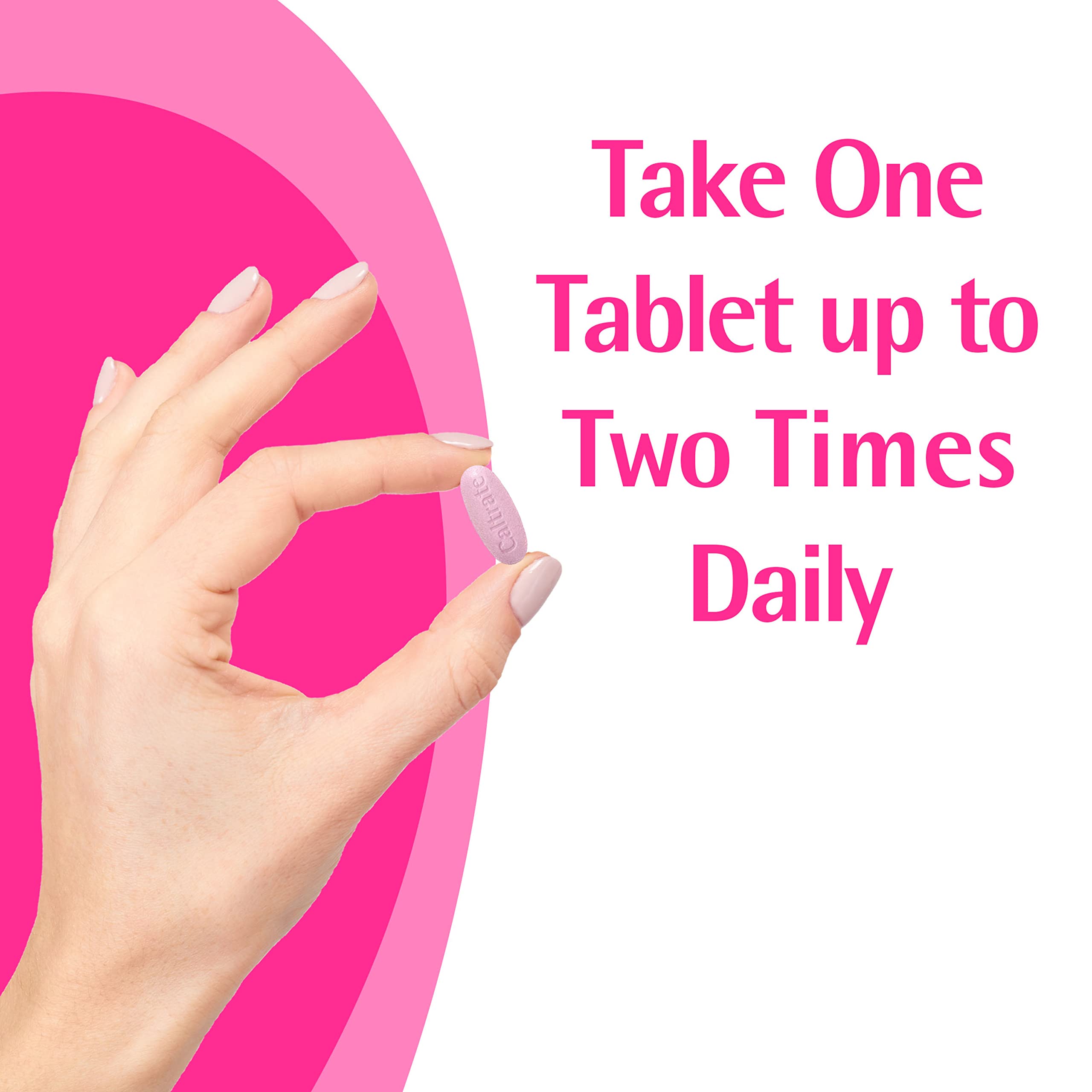 Caltrate 600 Plus D3 closeup of vitamin D3 per tablet.