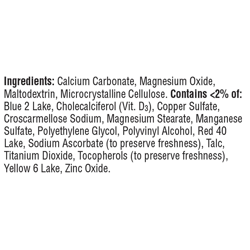Caltrate Minis Minerals Ingredients — zinc, copper, manganese for stronger mineral mix.