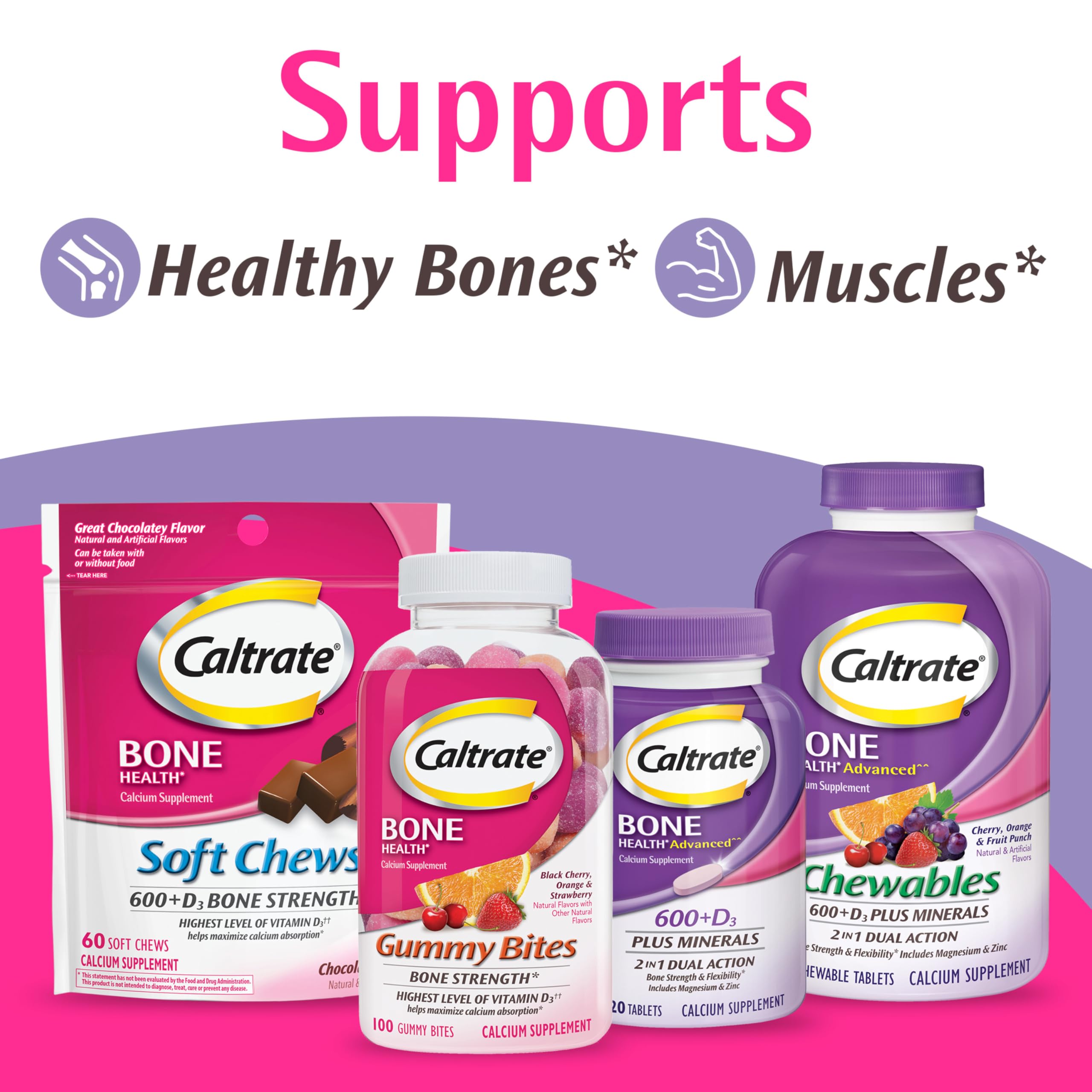 Caltrate nutrition facts panel communicates calcium and D3 details