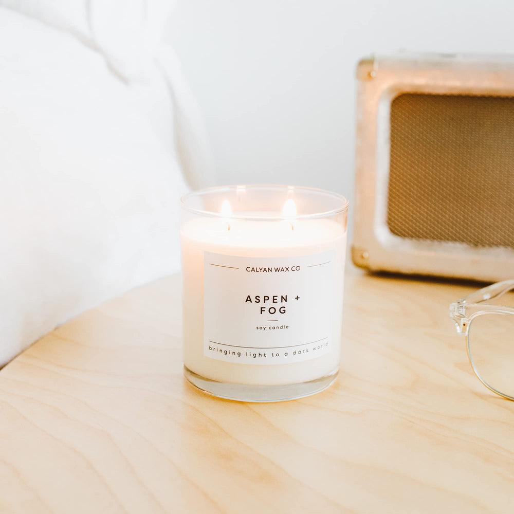 Calyan Aspen & Fog packaging shown for gifting appeal.