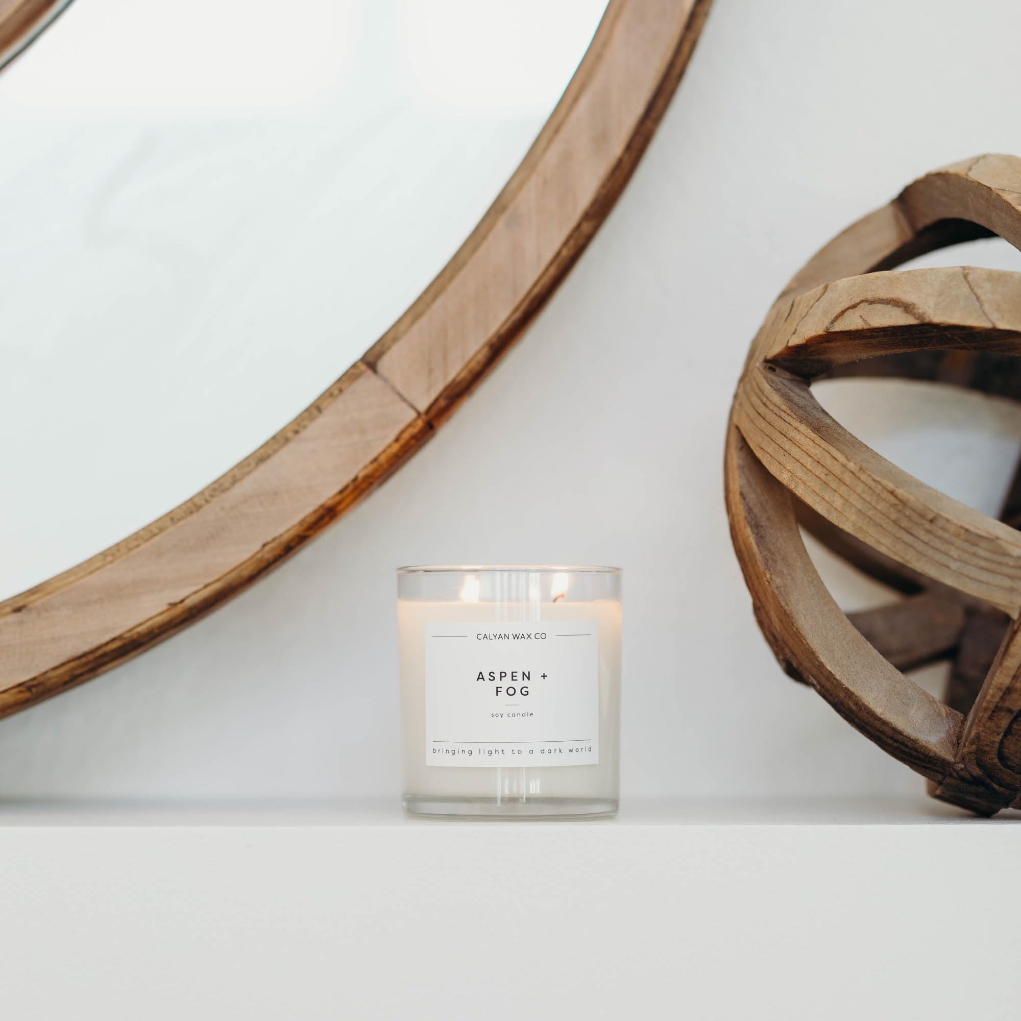 Calyan Aspen & Fog in a room creating a warm, inviting ambience.