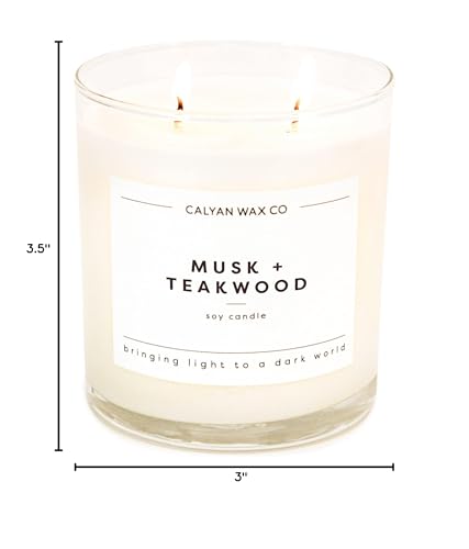 Calyan Wax Co. Musk & Teakwood eco-friendly soy wax benefits