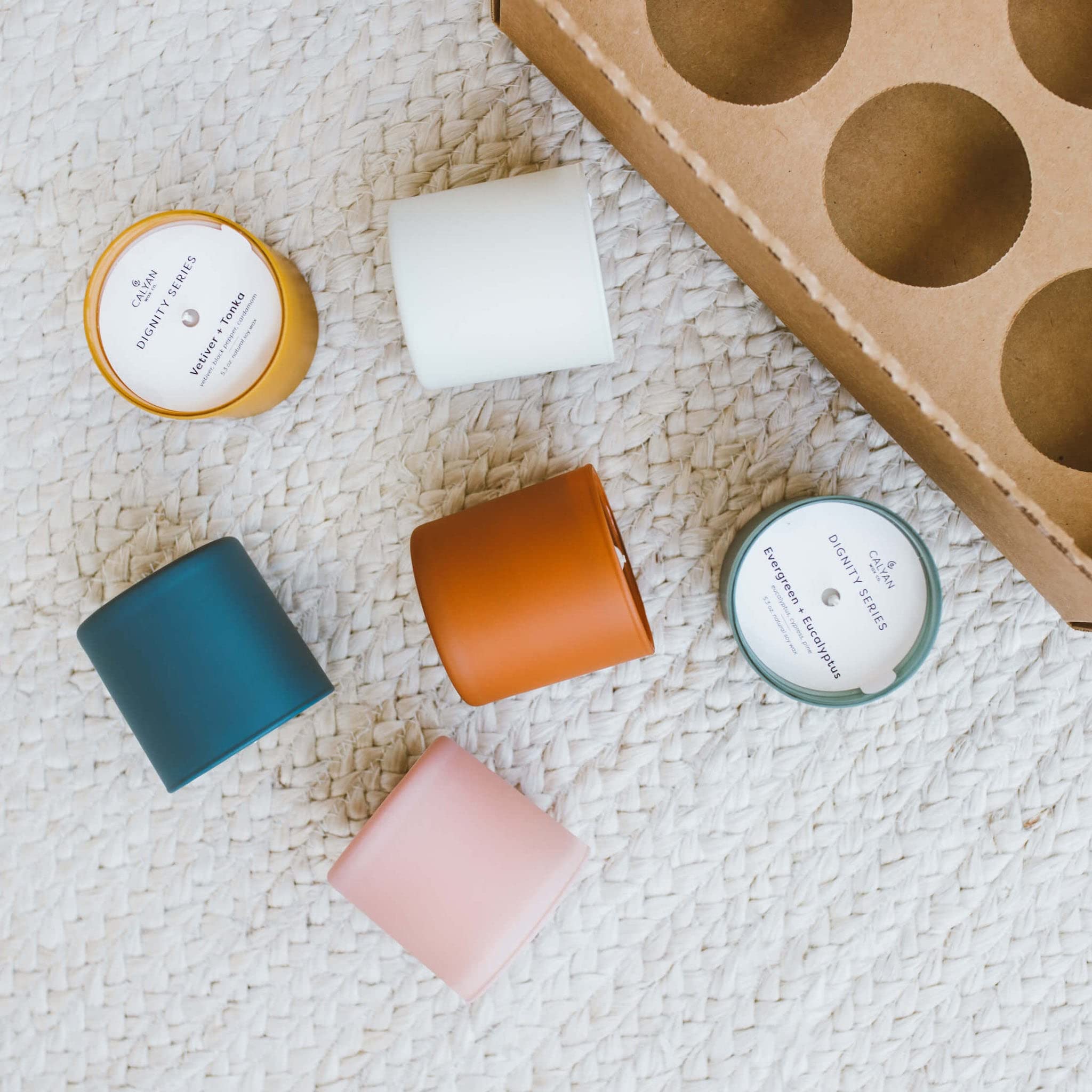 Calyan Wax Co. Dignity Ceramic Jar highlights clean wicks and vibrant finishes.