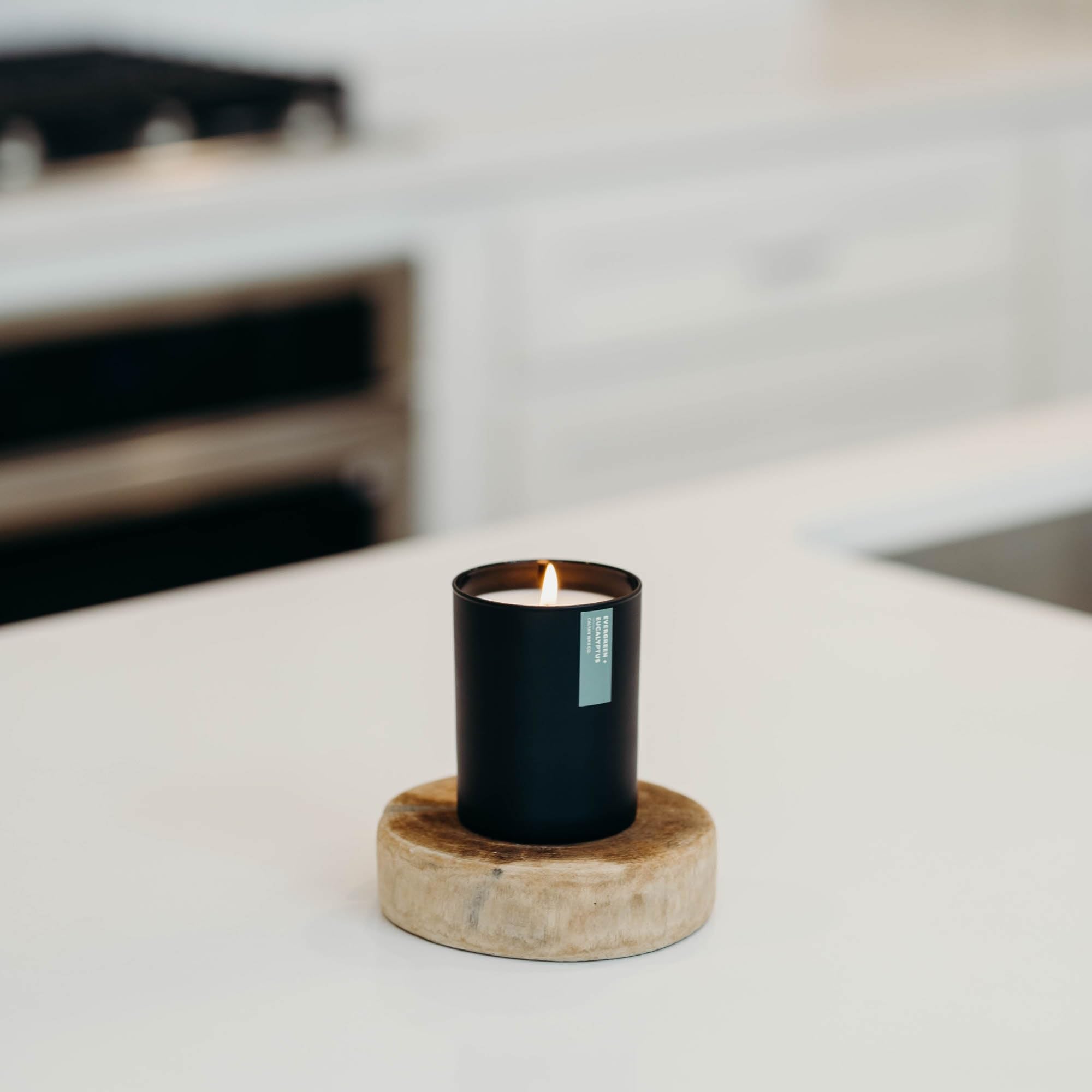 Calyan Wax Co. room-ambience image suggests relaxing evenings and cozy spaces.