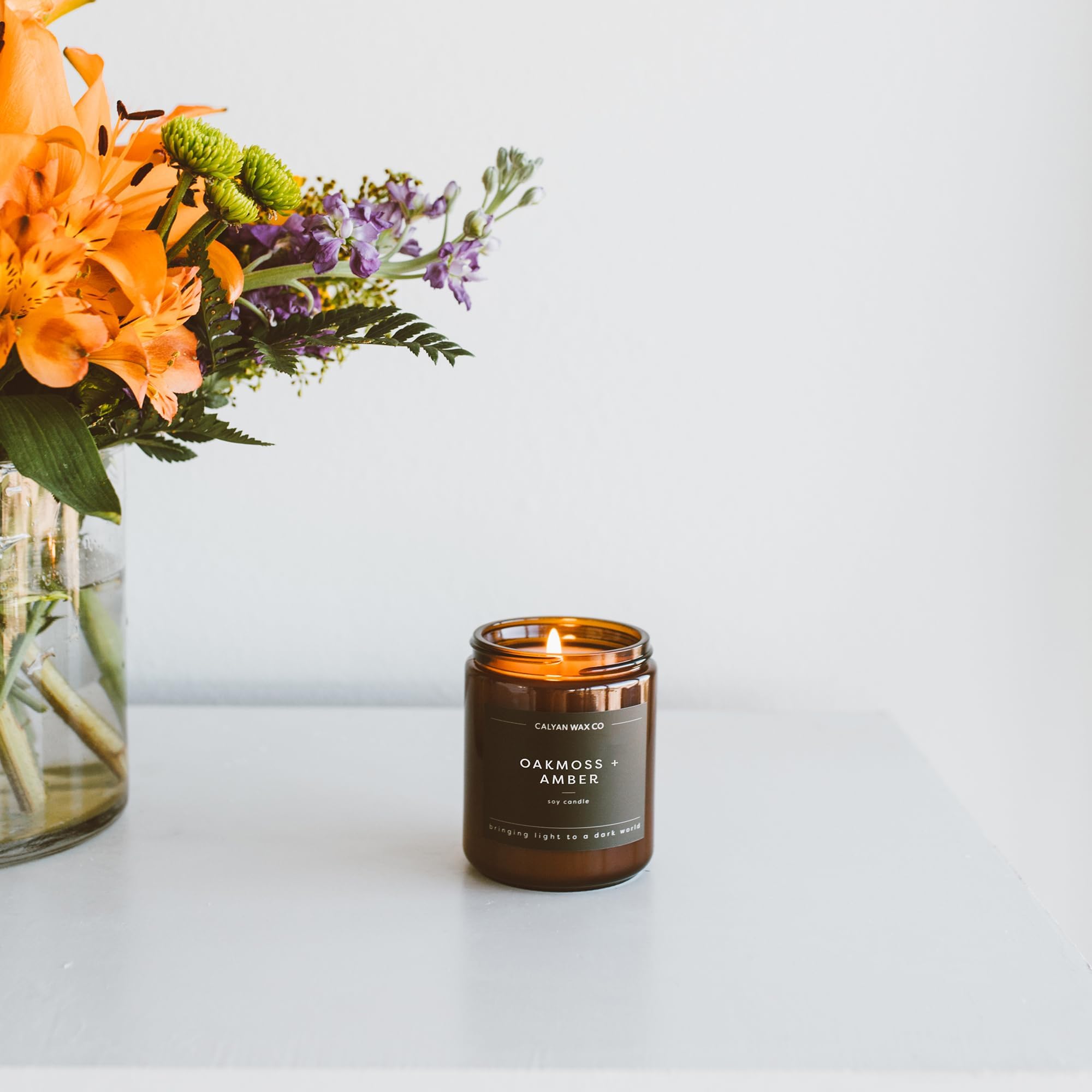 Calyan Wax Co. Grapefruit & Flora candle gift-ready packaging