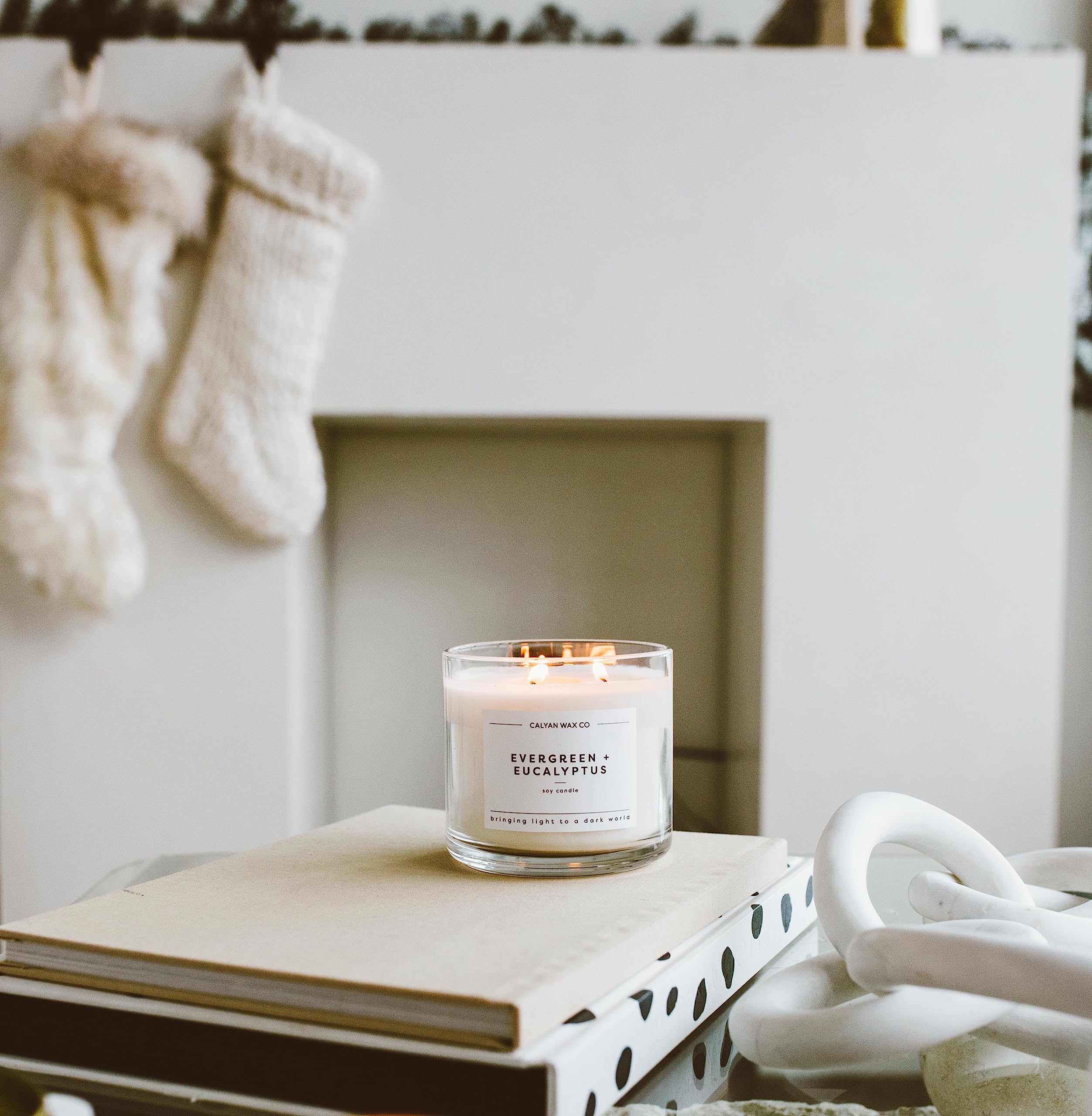 Calyan Wax Co Oakmoss Amber highlights vegan cruelty-free credentials and clean burning soy