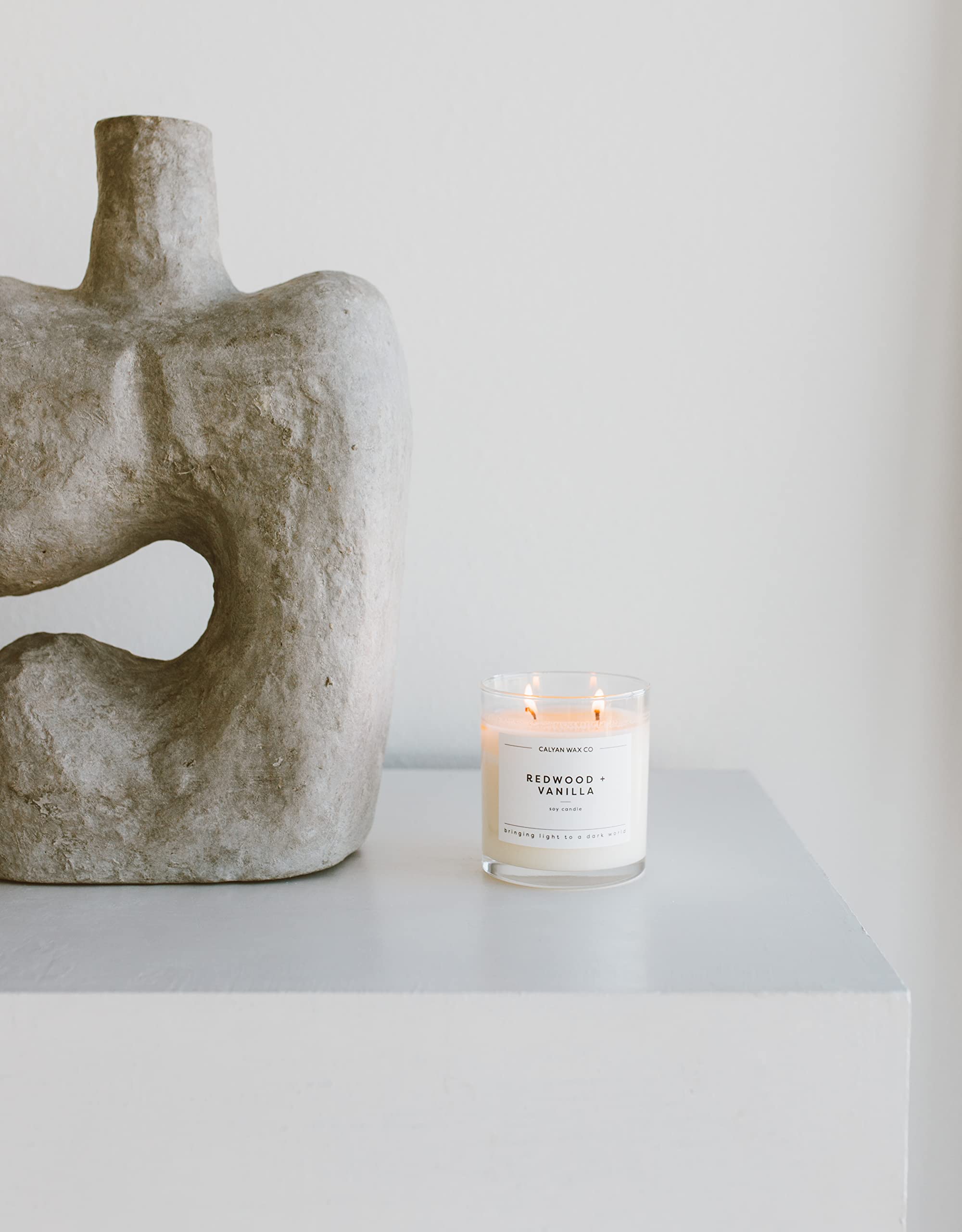 Warm ambient glow of Calyan Redwood and Vanilla in a living room