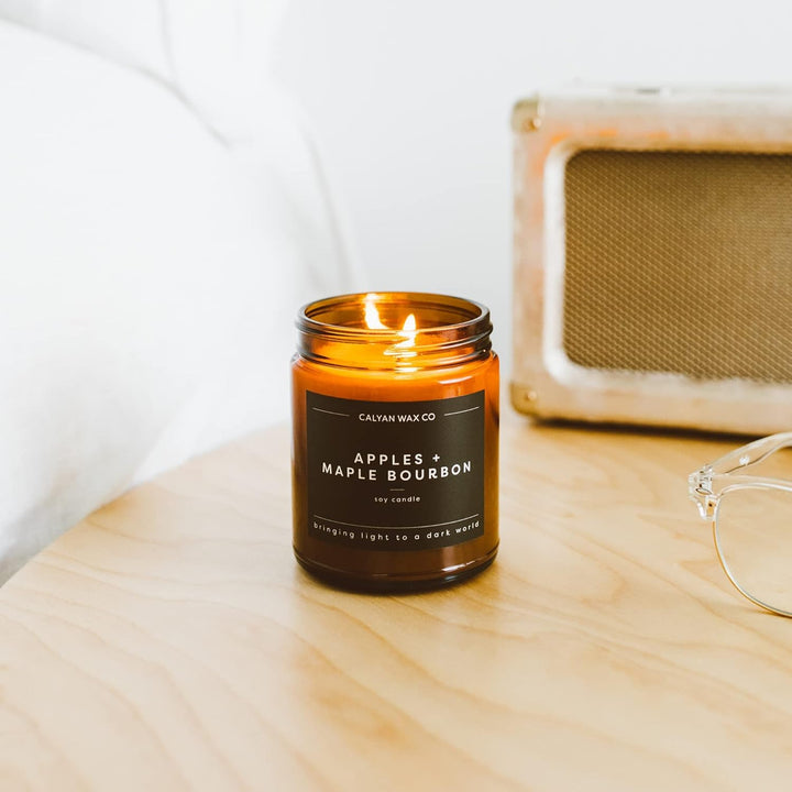 Metal-free cotton wick on Calyan Rose & Peony candle for clean burn.