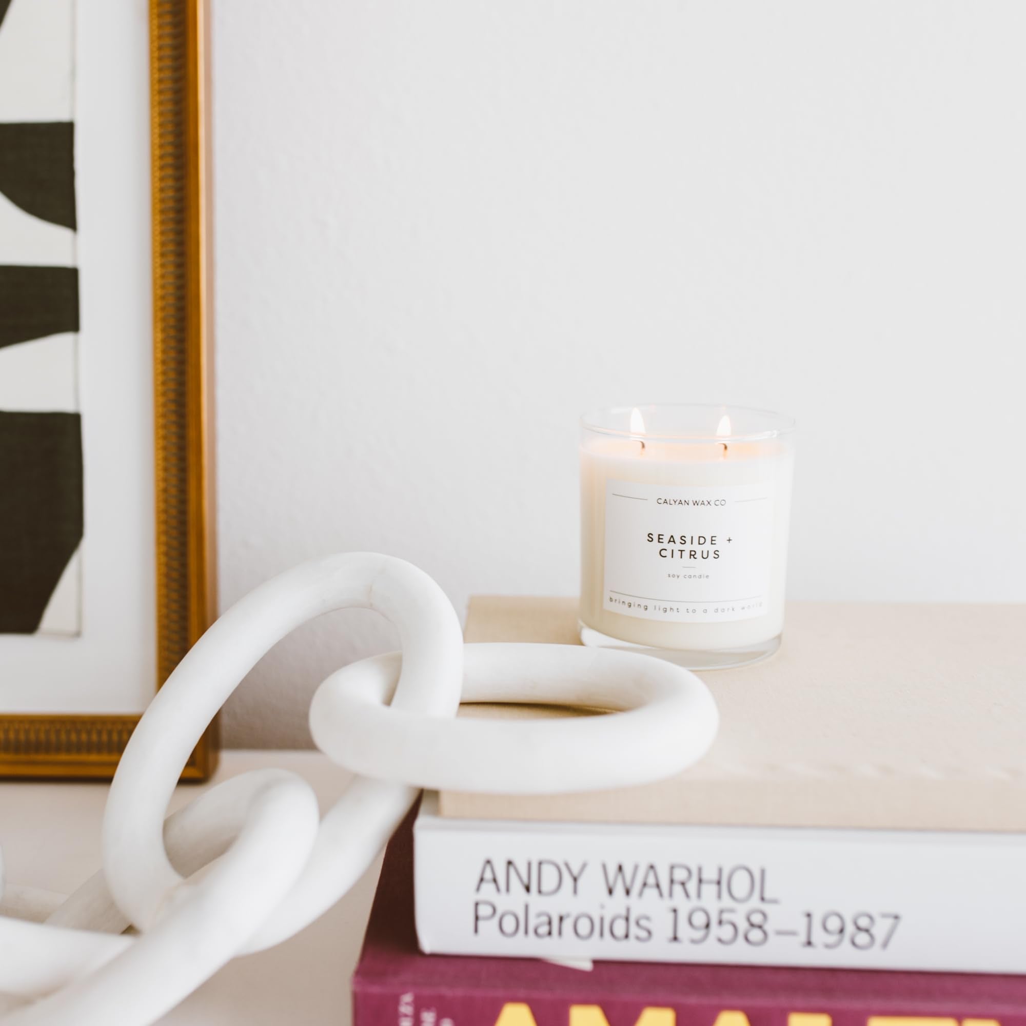 Calyan Wax Co Sea Mist & Freesia gift-ready candle with purpose.