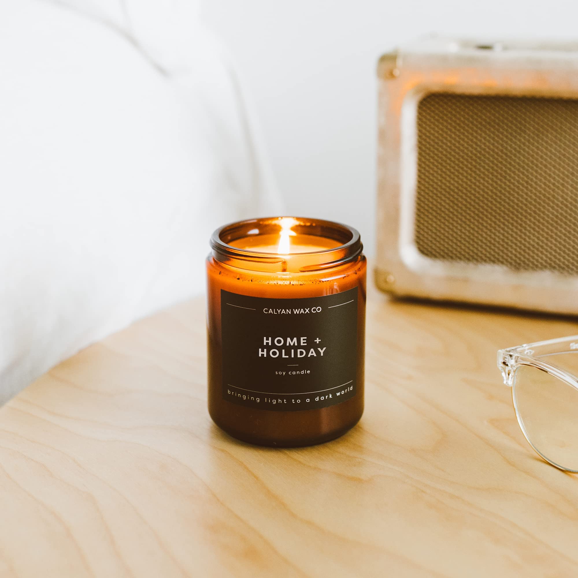 Calyan Wax Co. soy-wax candle with clean burn for peace of mind.
