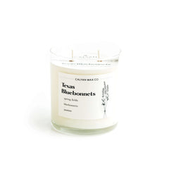 Calyan Wax Co Texas Bluebonnets 2 Wick Candle in glass jar for cozy spaces