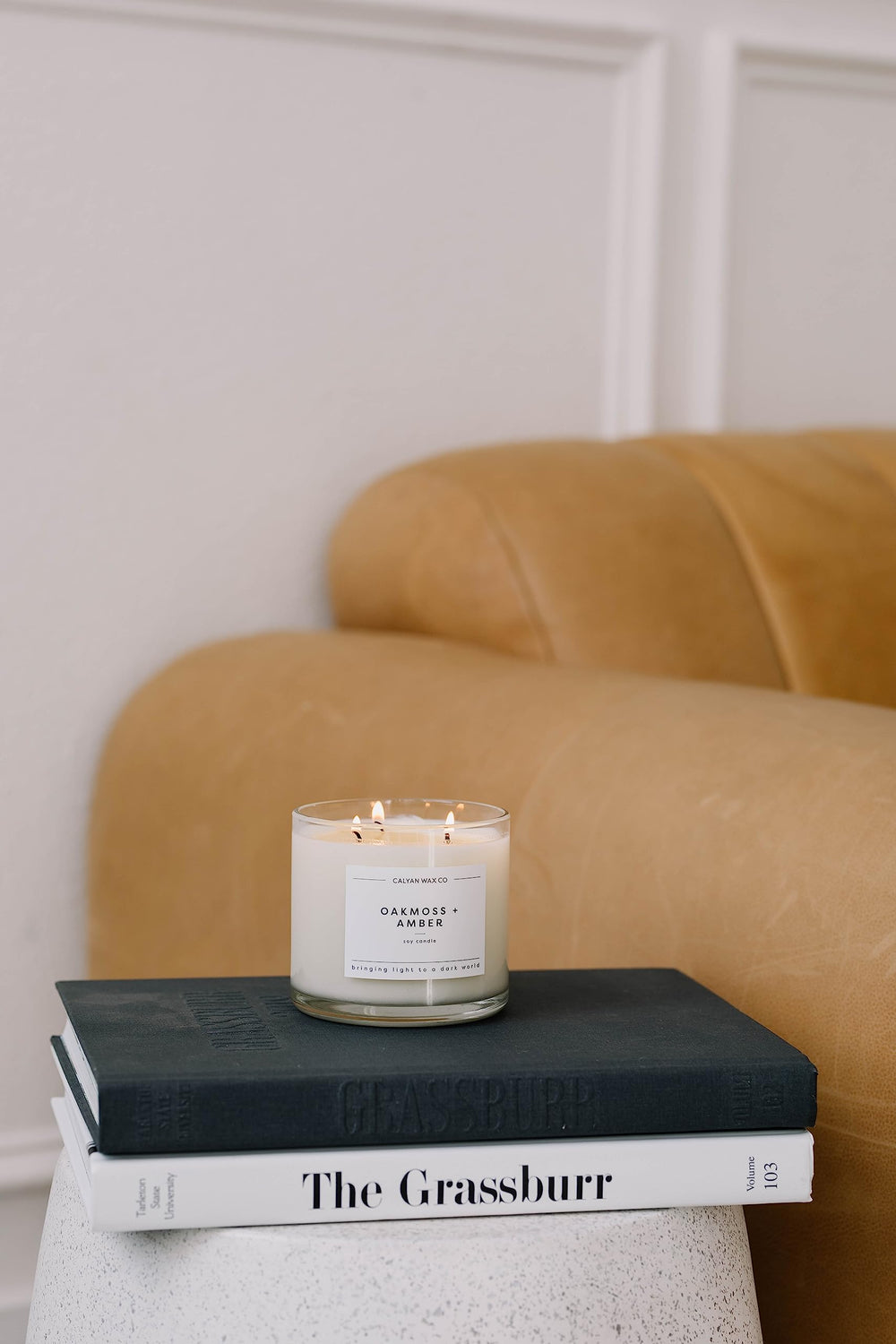 Calyan Wax Co. three cotton wicks deliver steady fragrance