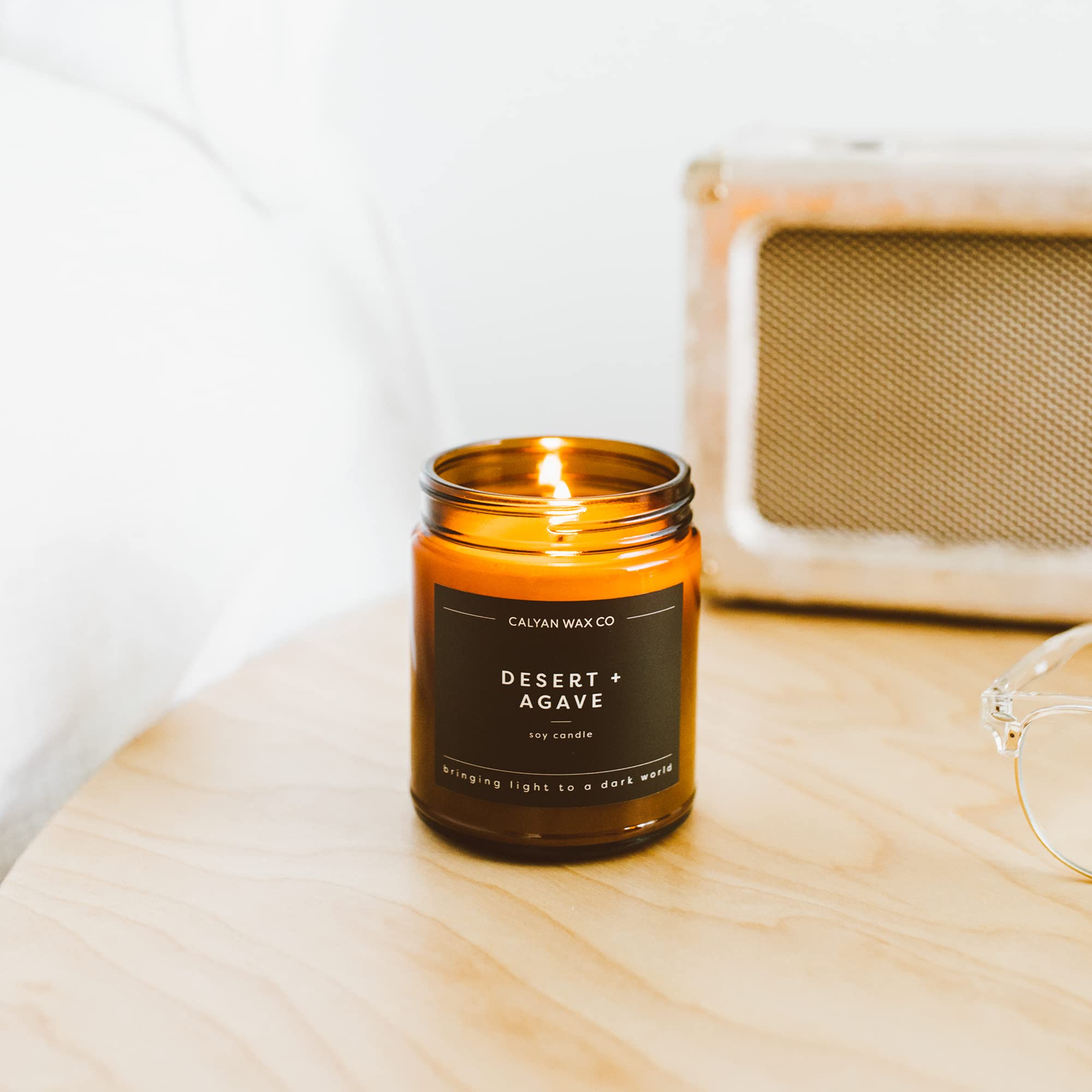 Calyan Wax Co. Desert & Agave soy-wax candle clean burn with pure oils