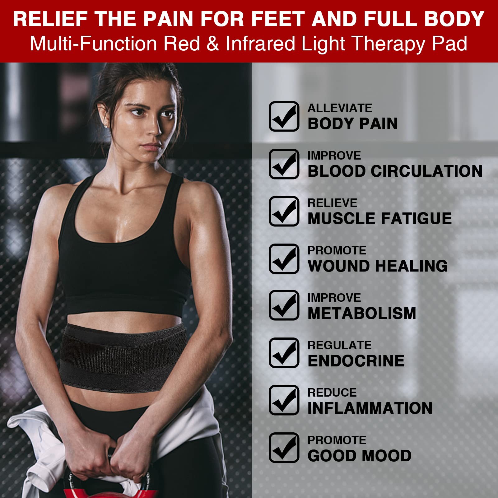 CAMECO after-work relaxation with a wearable belt for convenient therapy.