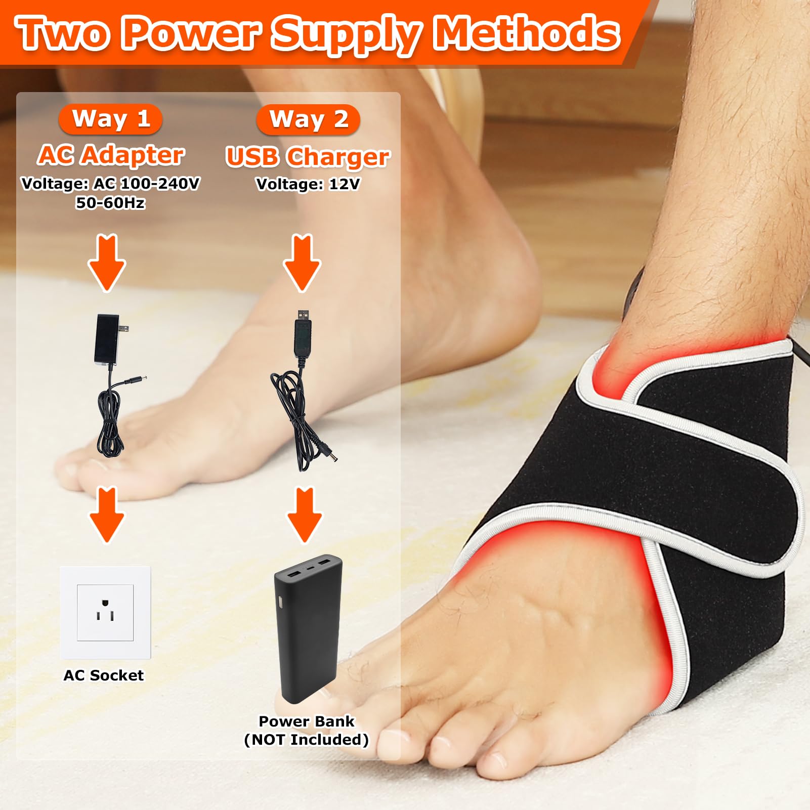 CAMECO power adapter connection for wall-powered use.