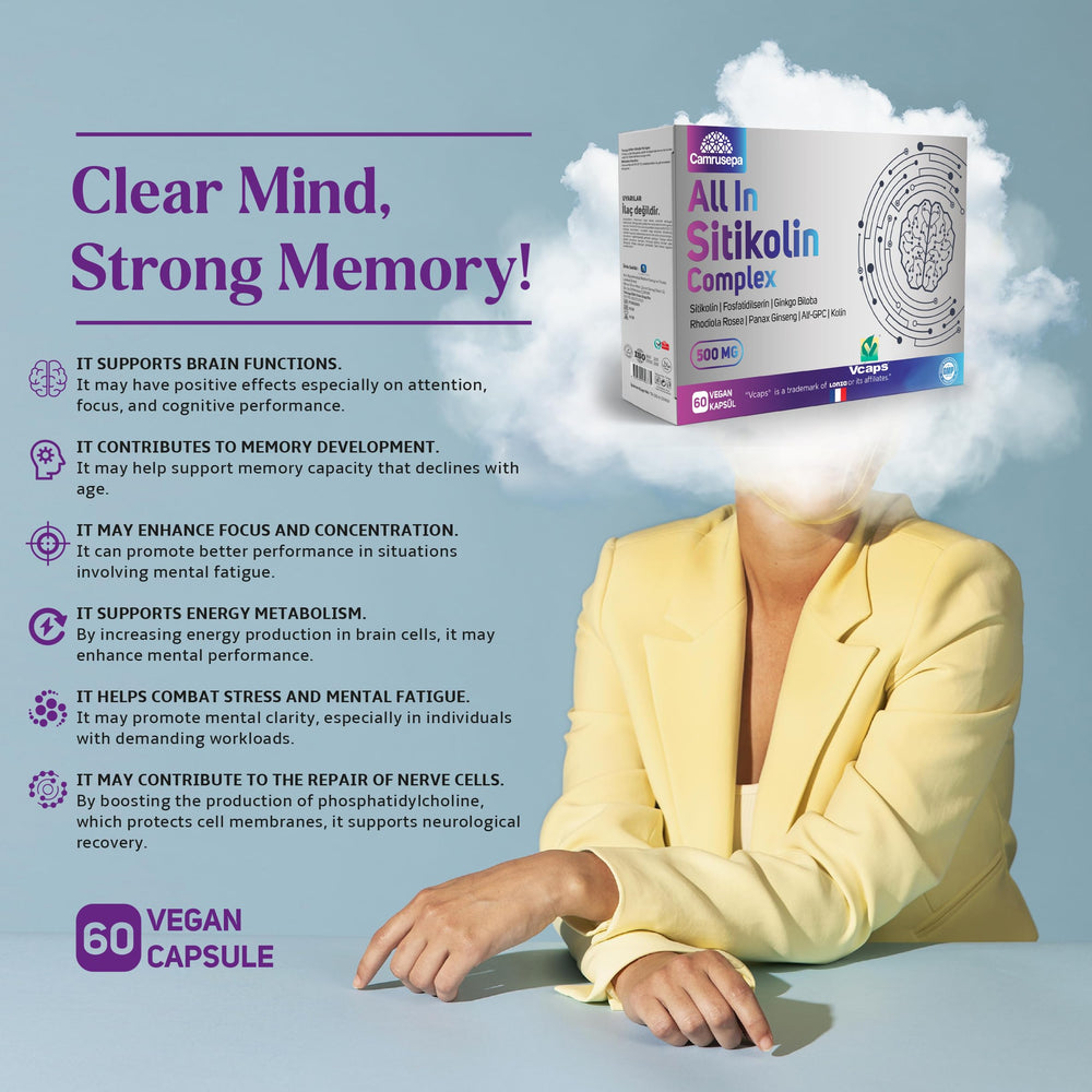 Vegan capsules of Camrusepa All in Citicoline Complex