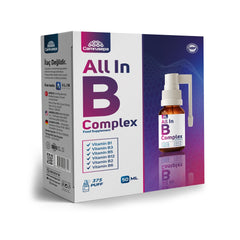 Camrusepa B Vitamin Complex Spray bottle, ideal for easy daily dosing.