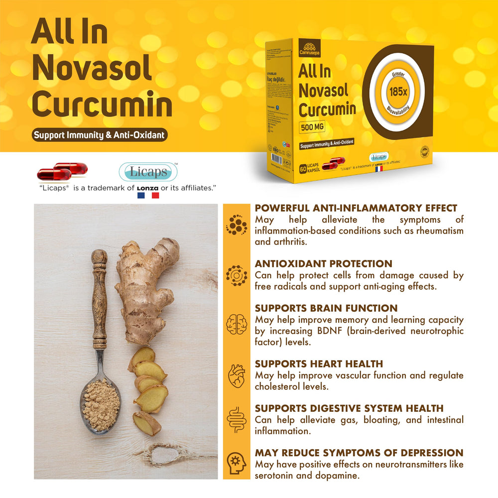 Camrusepa label confirms gluten-free and dairy-free formulation with no artificial additives