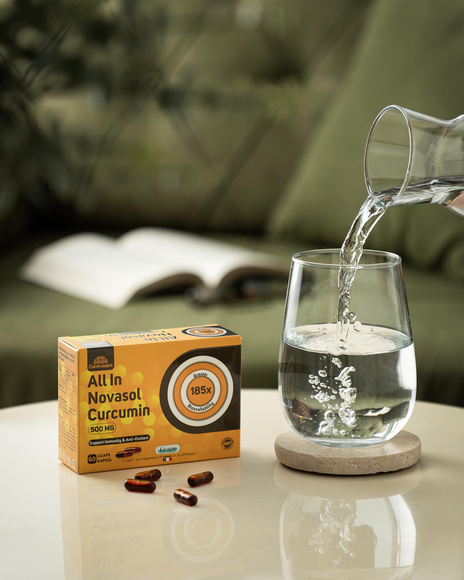 Camrusepa Licaps technology close-up emphasizing potency preservation
