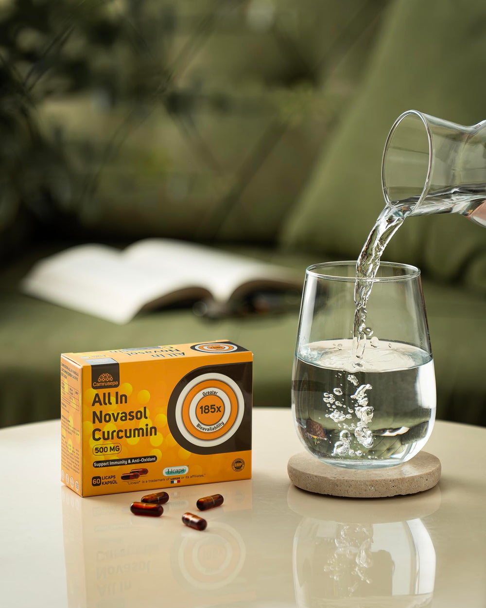 Camrusepa Licaps technology close-up emphasizing potency preservation