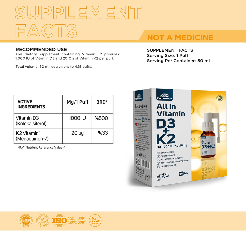 Camrusepa packaging highlights sugar-free and additive-free formula