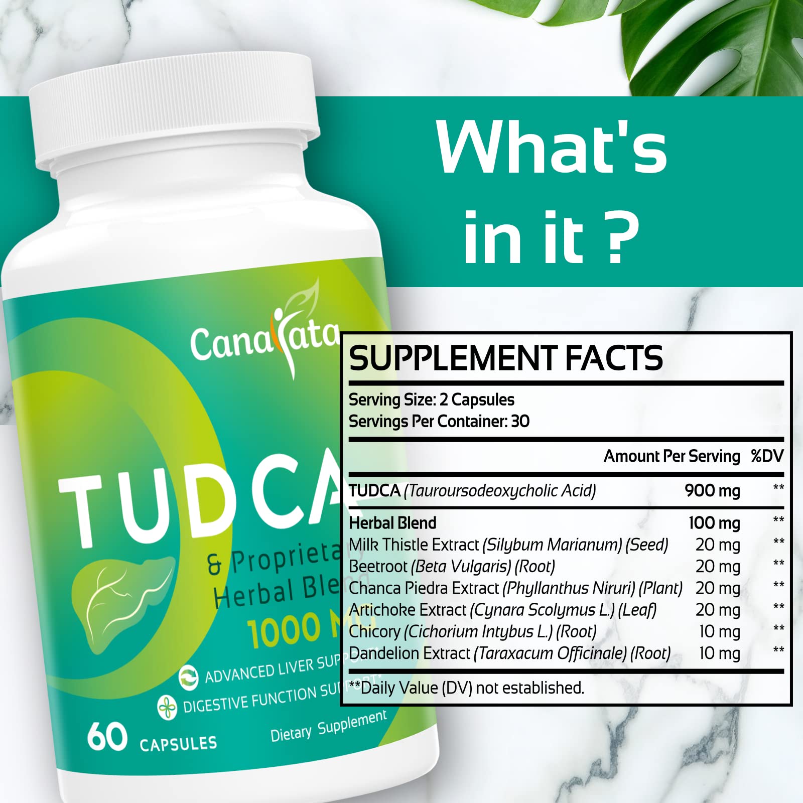 Canarata Artichoke Chicory Root bottle demonstrates digestive natural support on the go.