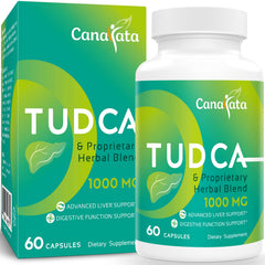 Canarata Tudca Liver Support bottle for daily use supporting digestion and detox.