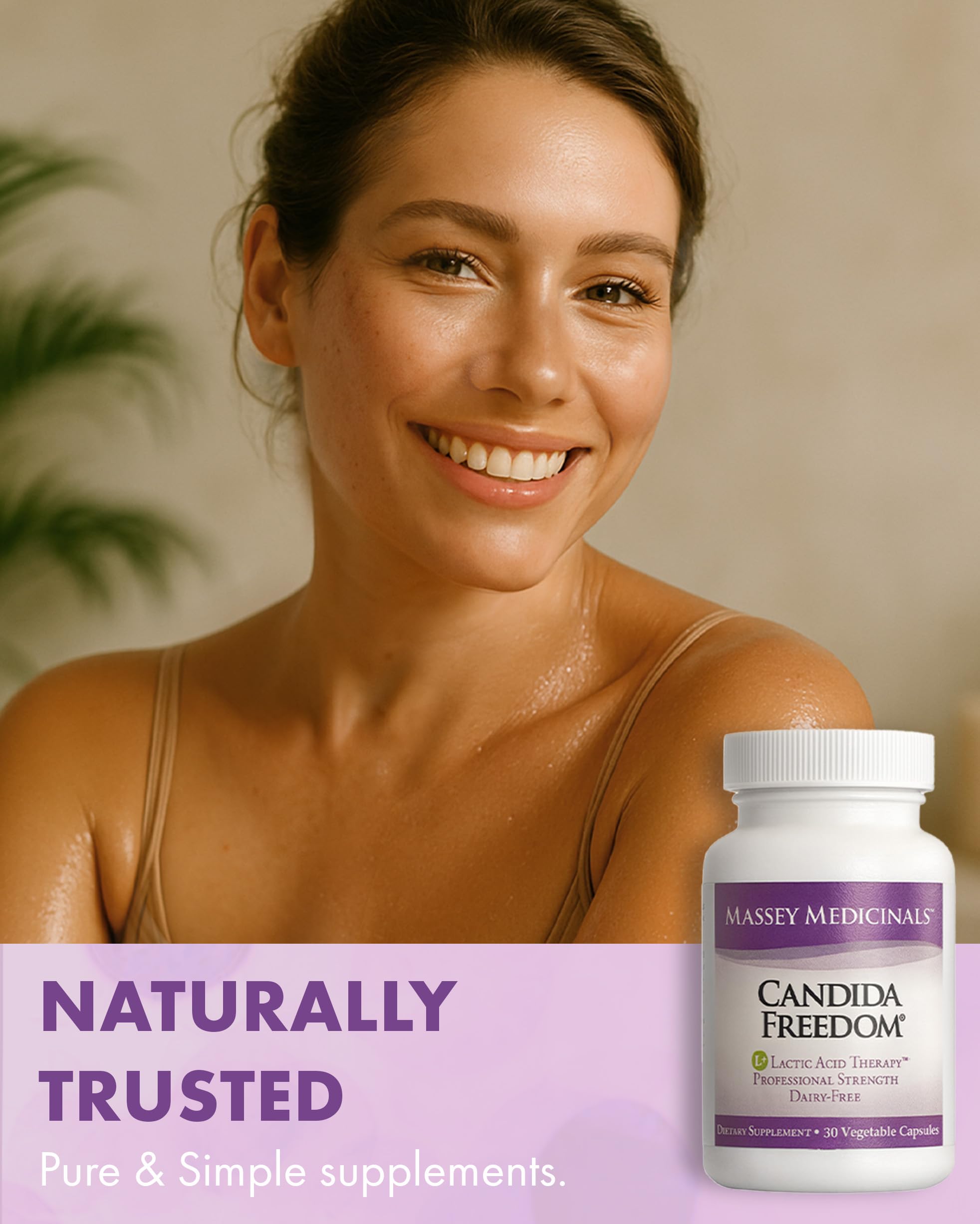 Close-up of Candida Freedom Colon Cleanse capsules highlighting soft texture