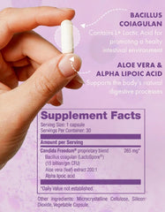 Candida Freedom Colon Cleanse label close-up with clear branding