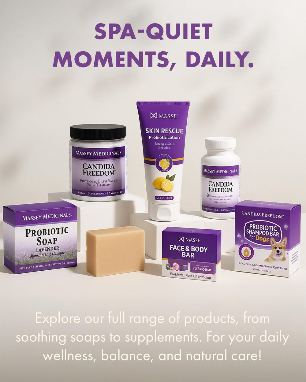 Open Candida Freedom bottle with capsules visible