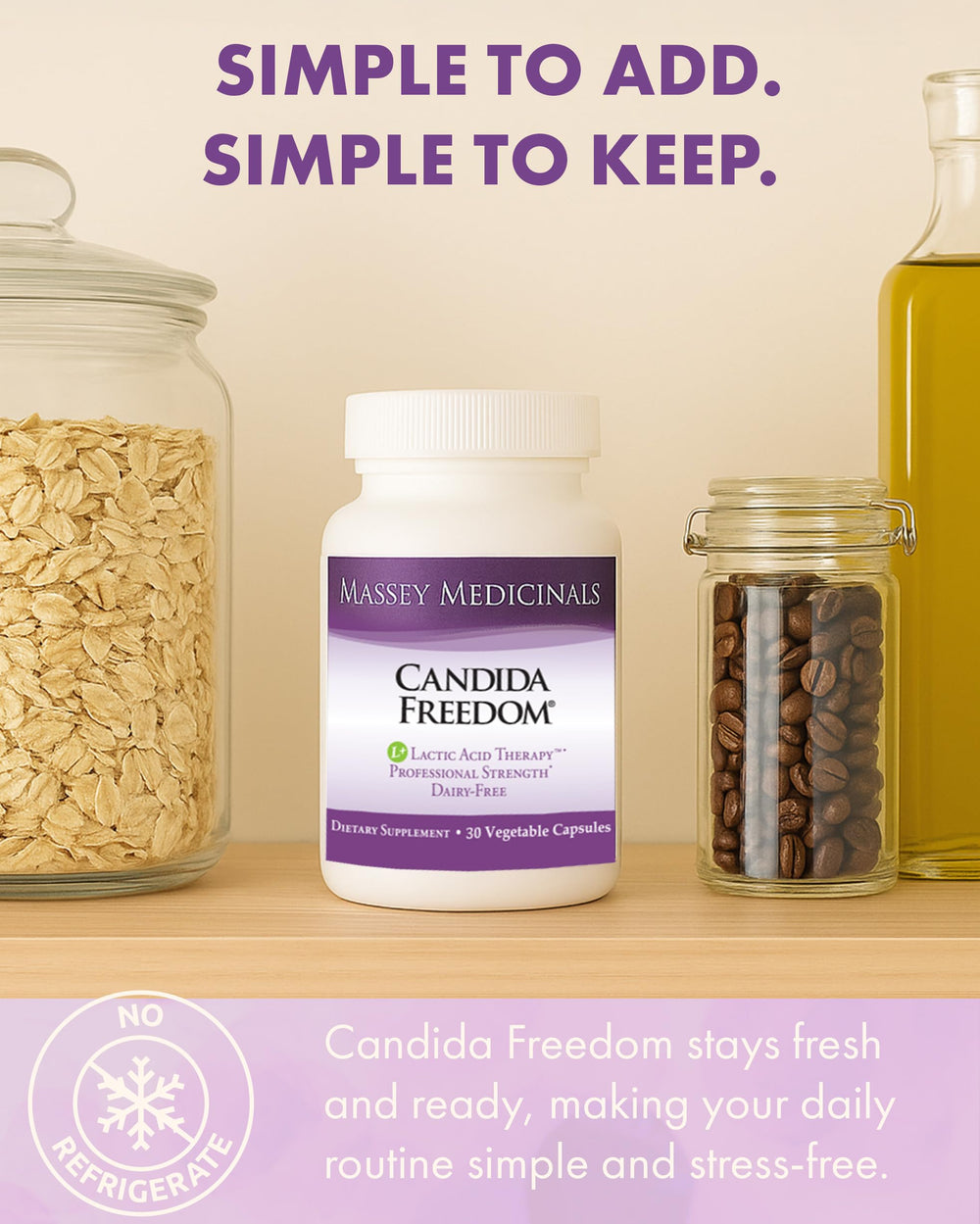 Candida Freedom Colon Cleanse pack view showing convenient 30-capsule supply