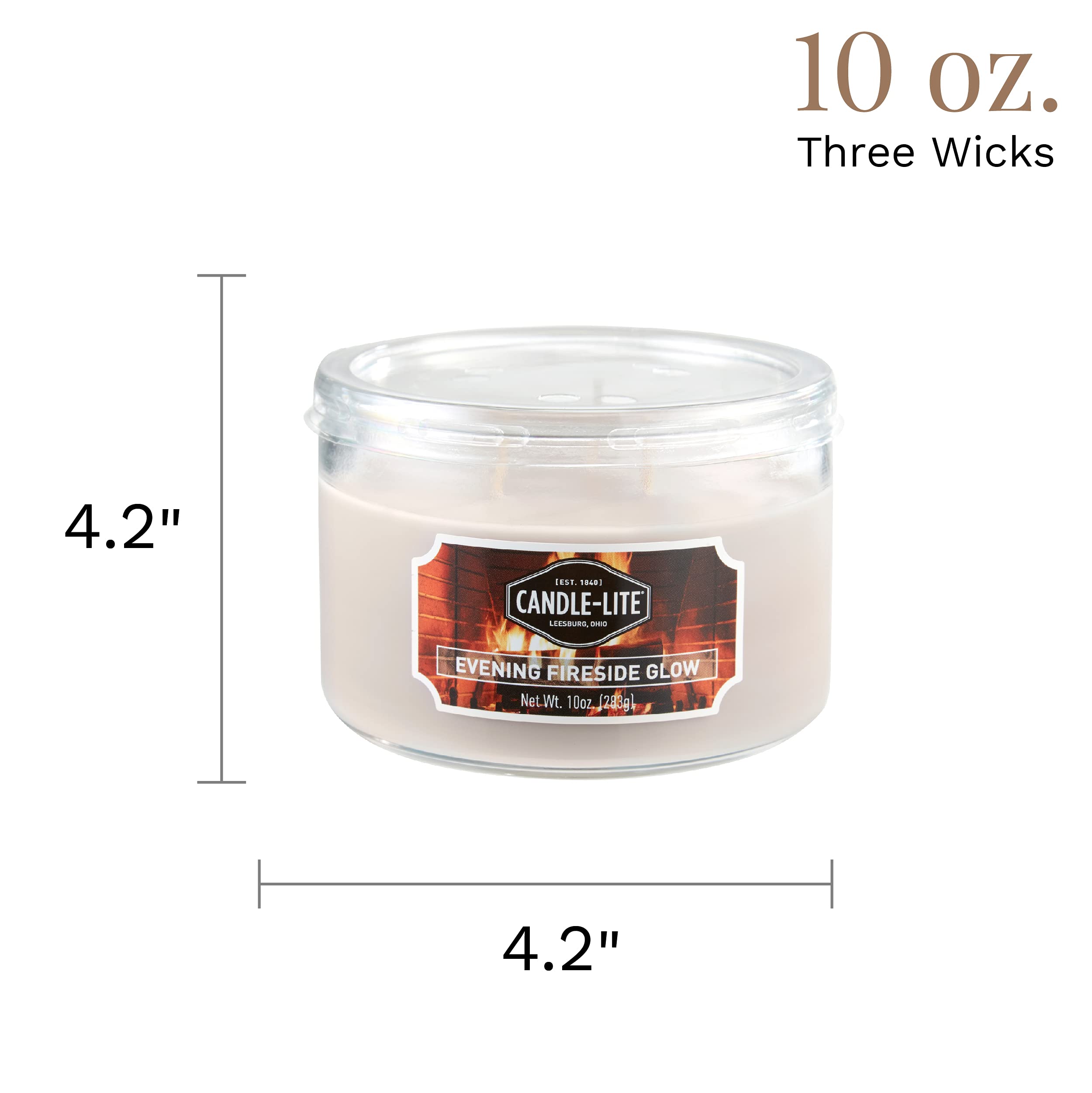 Candle-Lite 10oz jar size ideal for desks and shelves